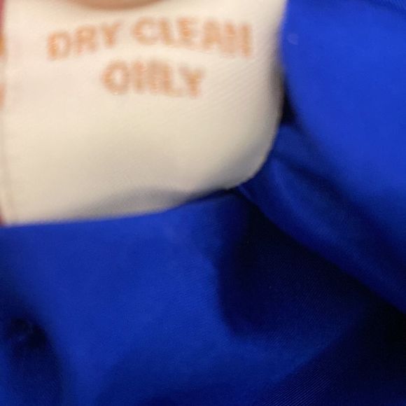 NWOT Marchesa Royal Blue Silk One shoulder Cocktail Mini Dress - Picture 10 of 11